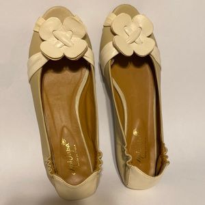 Jipi Japa women flats shoes size 38 creamy &Tan color made in India